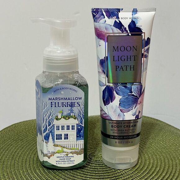 BBW Marshmallow Flurries & Moonlight Path set of 2 NWT - Picture 1 of 2